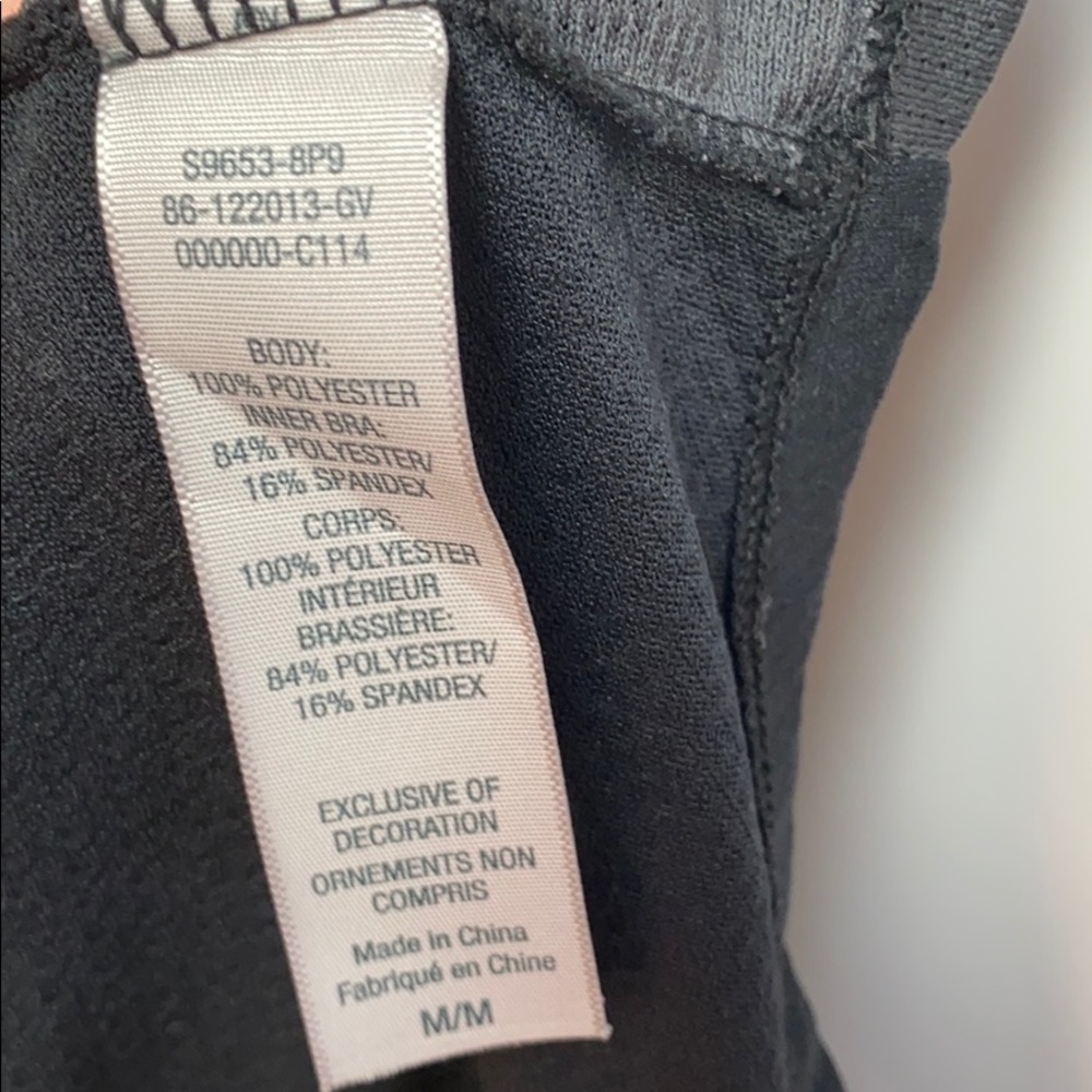 Black Workout Tank 2 in1 with Bra - Picture 5 of 6